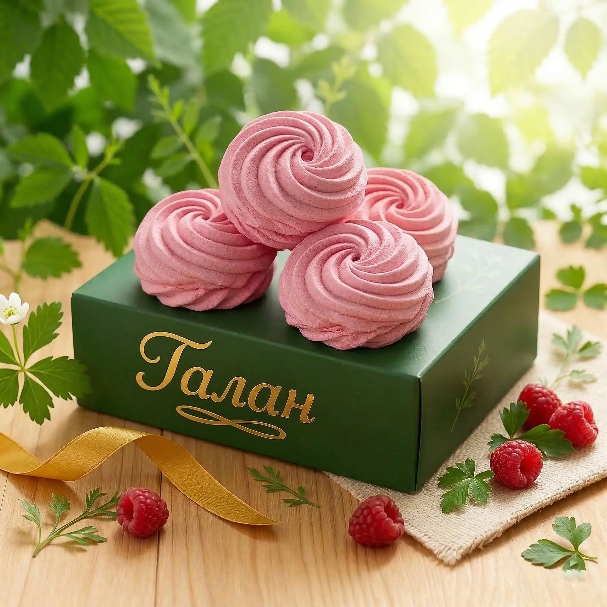 Зефир с малиной